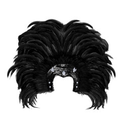 Čierna čelenka s pierkami Rio